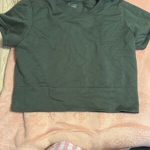 Offline by Aerie Sidewalk Seamless Crop Top in Green